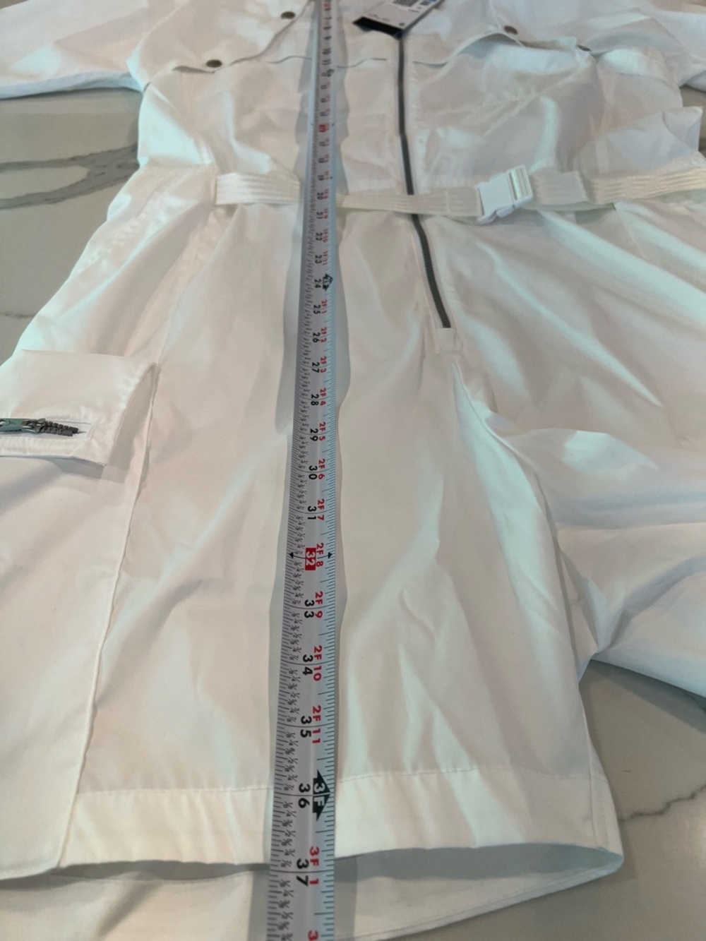 RARE Jordan White jumpsuit with Zip & Cargo Pockets - Picture 13 of 15